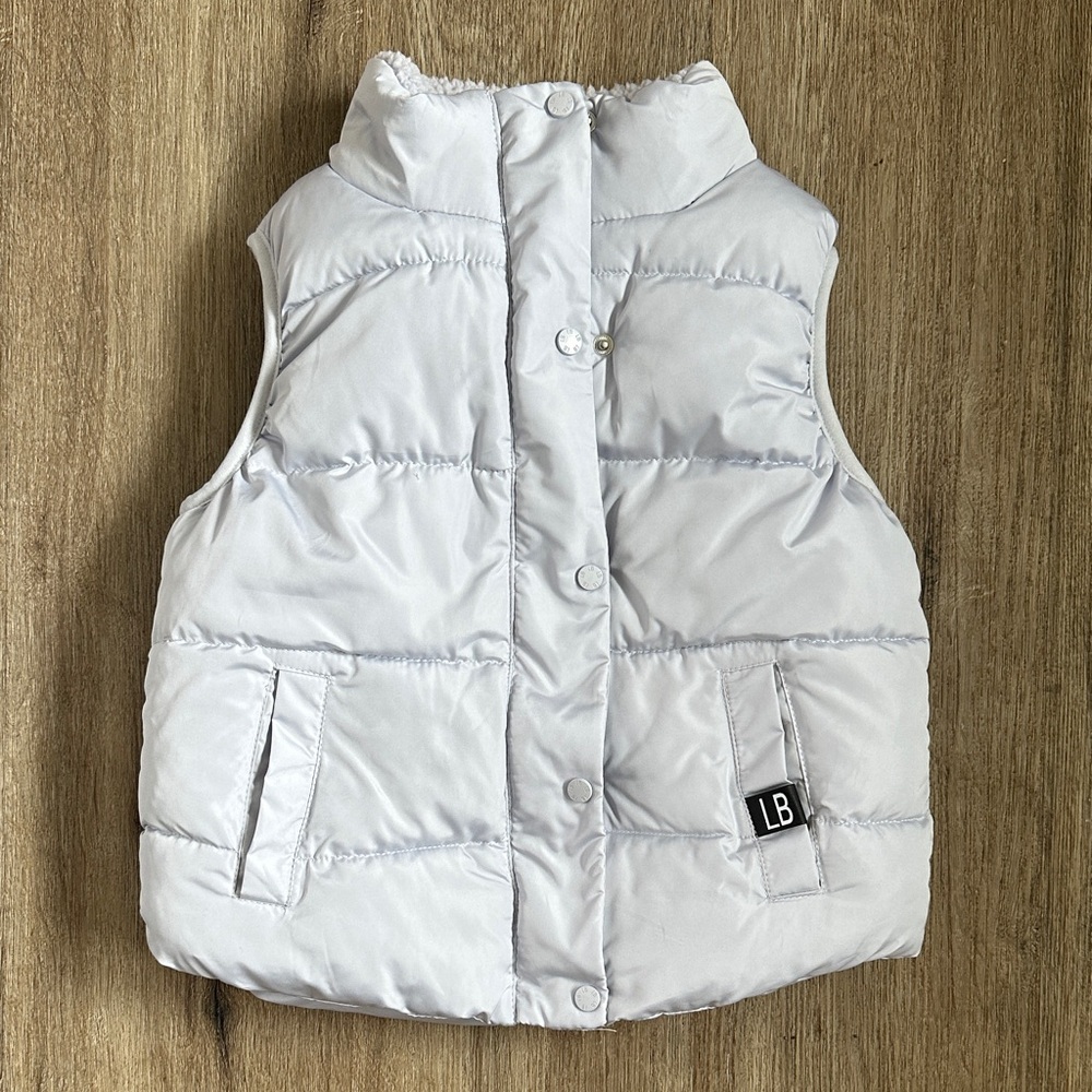 Little Bipsy White Puffer Vest